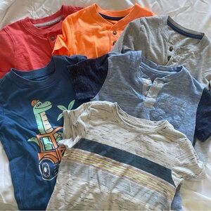 6 Piece Lot 3T Boys Shirts Carters Gap Jumping Beans Short Sleeve Long Sleeve